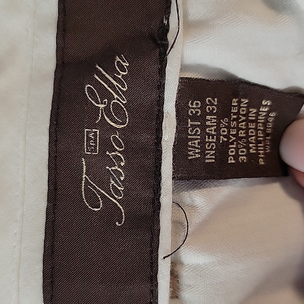 Men's Tasso Elba, size 36 x32 tan pants